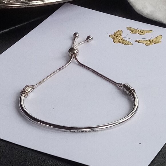 Pandora Jewelry slider bangle bracelet, with bolo closure - Picture 1 of 4